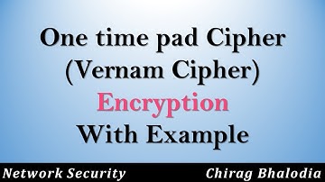 One time pad Cipher (Vernam Cipher) | one time pad cipher in network security