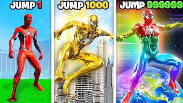 Spiderman Upgrades With EVERY JUMP In GTA 5!