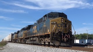 CSX AC44CW 4 w/ Dash 9 + Trail-Fail Leads Manifest Q583-24 on 9/24/21