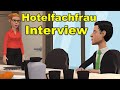 Deutsch lernen mit Dialogen | Interview ( Hotelfachfrau )