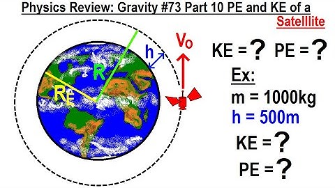 Physics Review: Gravity #73 Part 10 PE abd KE of a Satellite