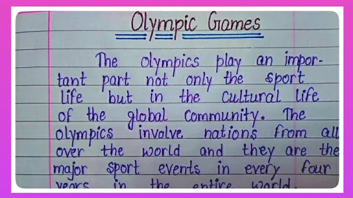 Essay On Olympic Games In English l Olympic Games Essay In English l Olympics l Essay On Olympic l - DayDayNews