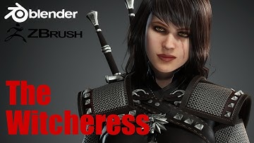 The Witcheress, ZBrush 3D modeling time lapse