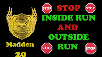 🔥 Madden 20 Inside Run Stop plus  Outside Run Stop Best Defense
