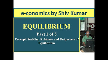 e-conomics by Shiv Kumar: Equilibrium, Part 1 of 5