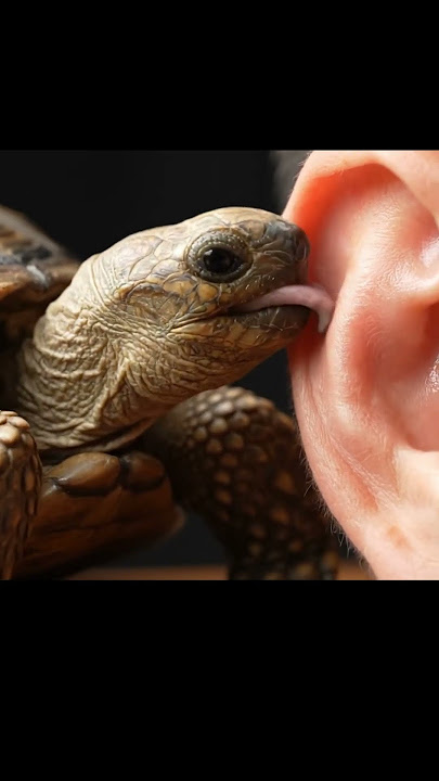 ASMR Licking Human Ear Turtle Tortoise #ai​ #aiart​ #asmrsounds​ #asmr​ #aiasmr​ #satisfyingvideo