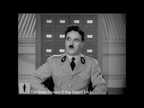 Charlie Chaplin - When dictators meet - (Hynkel receives Napoloni, The Great Dictator)