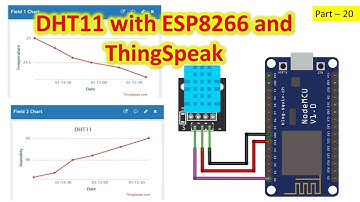 20 ESP8266 DHT11 Upload Temperature & Humidity to ThingSpeak Cloud Step by Step Arduino Guide