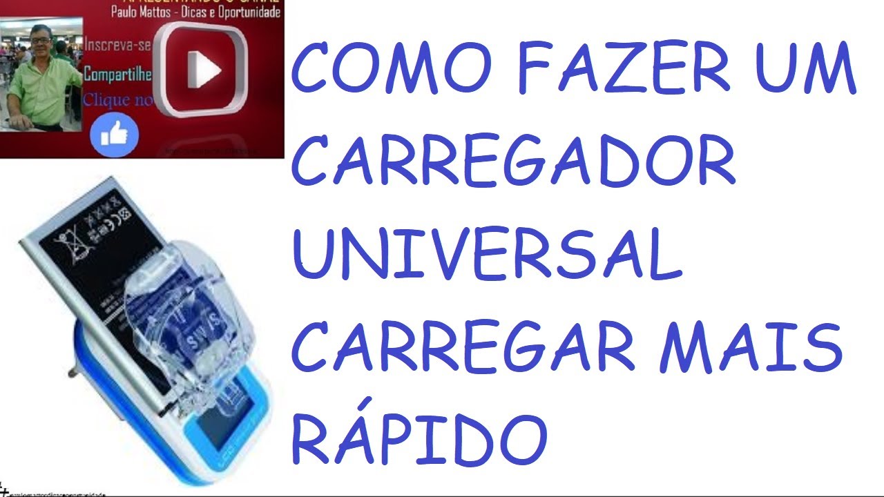 Como fazer um carregador universal carregar mais rápido - YouTube