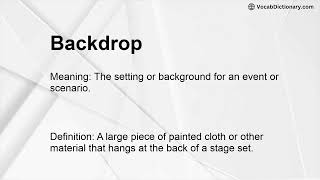 Backdrop Meaning