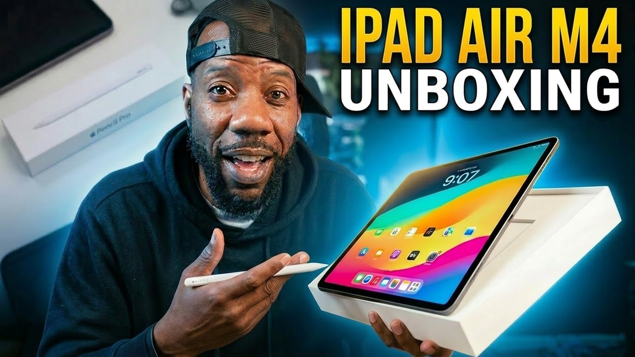 iPad Air M4 unboxing 💙 Apple Pencil Pro first look & setup - YouTube