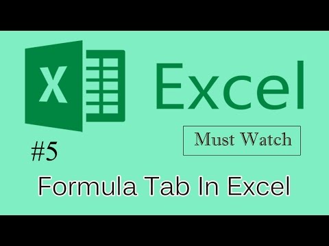 Excel Tutorial 5 - Formula Tab