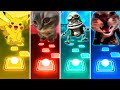 Pikachu coffin dance vs chipi chipi chapa chapa cat vs crazy frog axel f vs doorbell cat  tiles hop