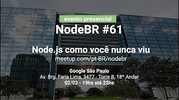 Live - NodeBR #61 - Node.js como você nunca viu