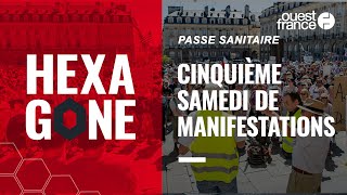 Cinquième journée de manifestations contre le passe sanitaire, quelques jours après son extension