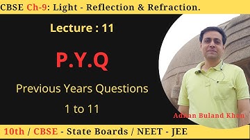 10th: Ch-9: Light: Lec-11: PYQ 1 to 11. #Buland10Physics #class10 #tonk #physics #pyq