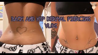 VLOG: getting back + hip dermals pierced