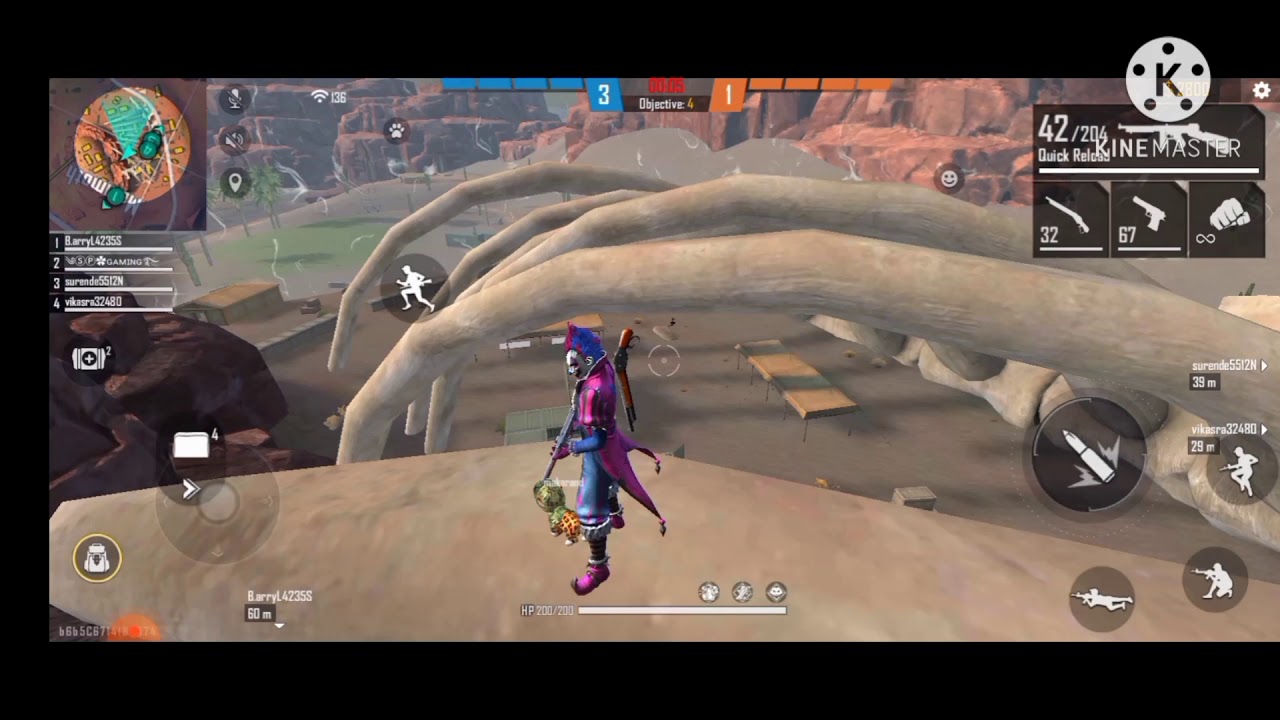 Clash squad gameplay with random player garena free fire - YouTube