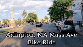 Arlington MA Downtown Mass Ave to Spy Pond Summer Bike Ride
