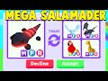 Trading MEGA SALAMANDER in Adopt Me! (RICH TRADES)