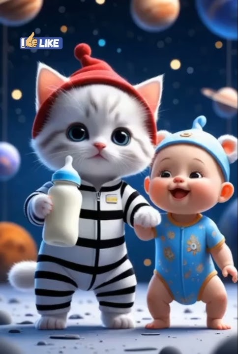 Kucing dan bayi pun bisa joget ternyata #kucinglucu #kucing #kucingjoget #baby #kucingviral #shorts