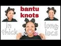 bantu knots in thick long locs