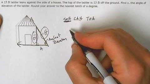 using trig to find angles of elevation or depression in a word problem
