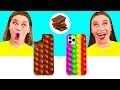 チョコレートの食べ物 vs 本物の食べ物のチャレンジ BaRaDa Gold Challenge