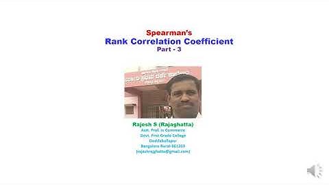 Rank Correlation Part - 3