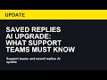 Fresh AI Update Boosts Saved Replies for Support Teams