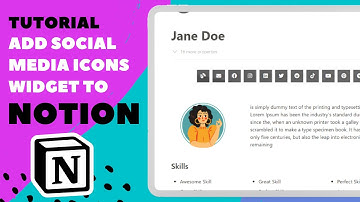 Add Social Media Icons Widget to Notion - Tutorial