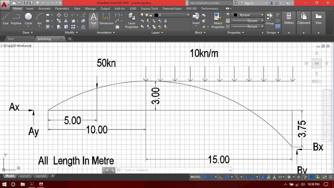 Three hinged arch in sap2000 - YouTube