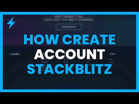 HOW TO CREATE an ACCOUNT on STACKBLITZ and start CODING