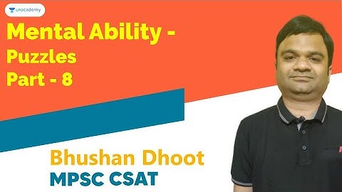 CSAT Mental Ability Puzzle (Difficult III) | MPSC 2020 | Bhushan Dhoot