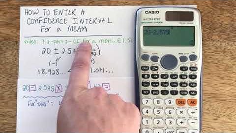 Casio fx115ES Plus Mean Confidence Interval
