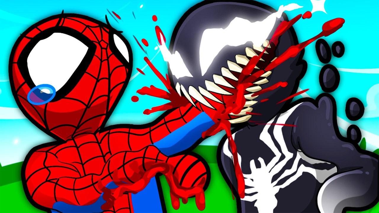 VENOM UCCIDE E MANGIA SPIDERMAN SU HUMAN FALL FLAT! NUOVA MAPPA ILLEGALE! *FINALE EPICO*