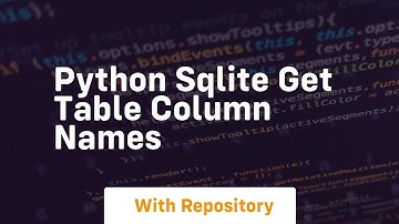 python sqlite get table column names