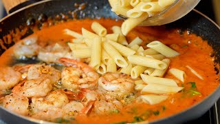 Homemade Shrimp Pasta 💯 🇮🇹 Italian Penne 🇮🇹 🍤🍤 Easy Cooking