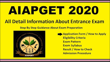 AIAPGET 2020 - Notification, Dates, Application, Eligibility, Admit Card, Pattern, Syllabus, Result