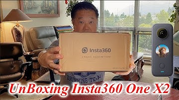 Unboxing Insta360 One X2, Invisible Selfie Stick, lens cover.