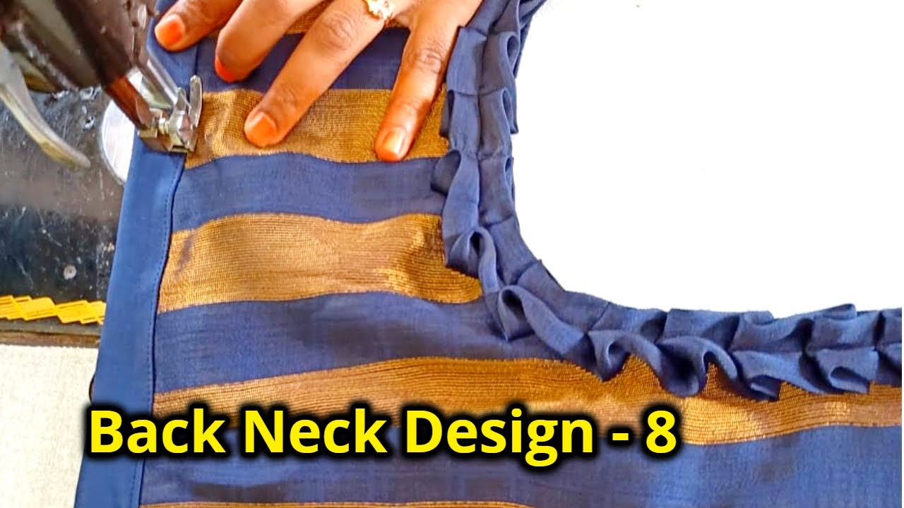 Back Neck Design blouse | Cutting & stitching back neck | Model Blouse ...