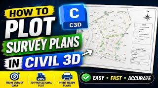 How to Plot SURVEY PLANS in Civil 3D || Start to Finish | Advance Tips For Beginners #tutorial