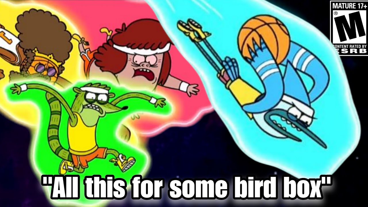 MORDECAI and RIGBY Was Hooping in Space for a Whiff of Bird Box.