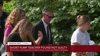 Short Pump teacher found not guilty of sexually assaulting a middle school student