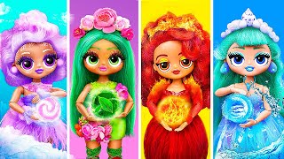 Four Princesses of the Elements! 34 DIYs for LOL OMG