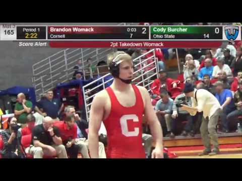 Cornell's Brandon Womack downs Ohio State's Cody Burcher