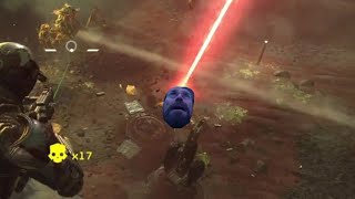 Railcannon on single scavenger is tough | Helldivers 2