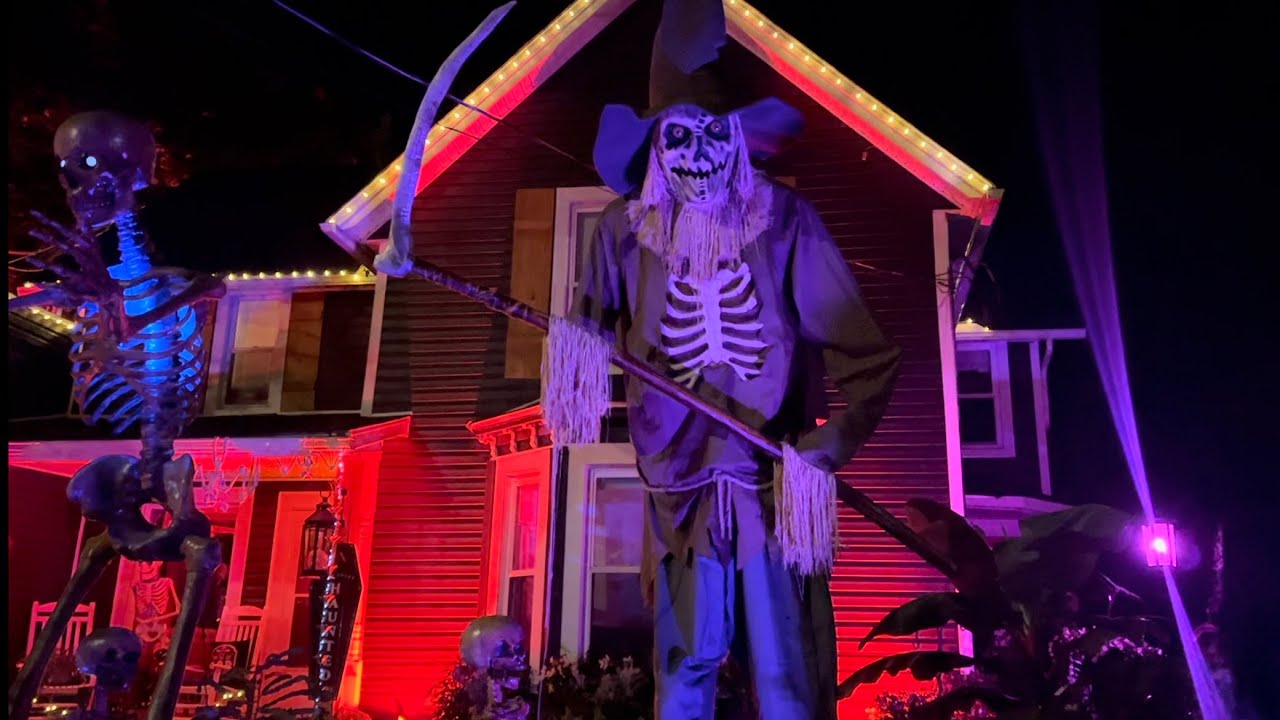Halloween 2023 my neighbors amazing yard haunt display youtube
