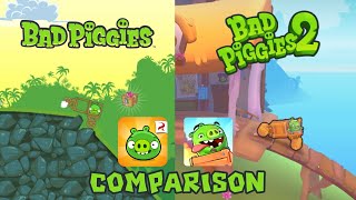 Bad Piggies vs Bad Piggies 2 | Level 1 Comparison screenshot 4
