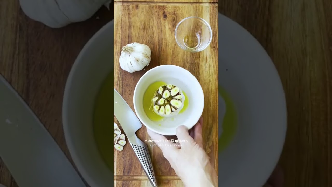 How to make microwave ‘roasted’ garlic 
